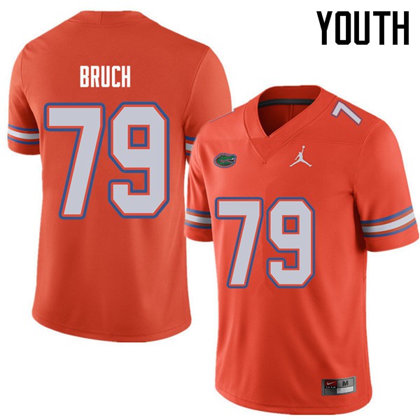 Jordan Brand Youth #79 Dallas Bruch Florida Gators College Football Jersey Orange